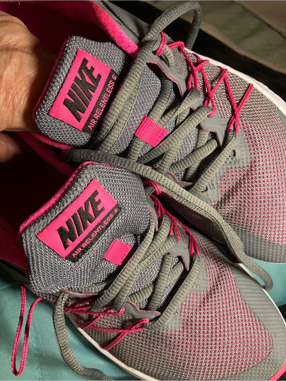 Nike Women’s Gray and Pink Training Sneakers